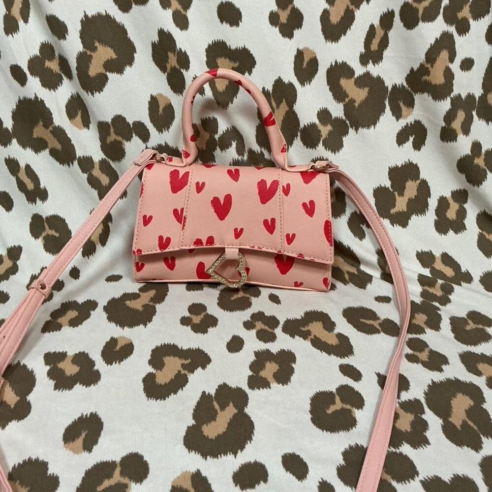 Pink Heart Print Mini Bag - Picture 2 of 6